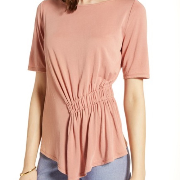 Halogen Tops - Ruched waist tee
